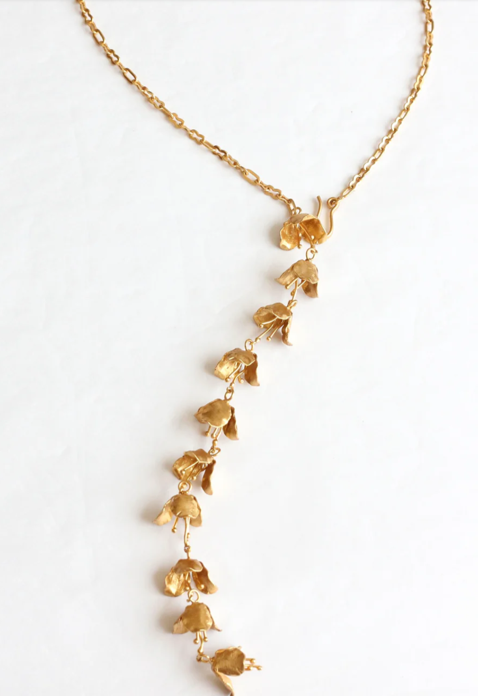 Collier Long Frangipanier - Plaqué Or 24K