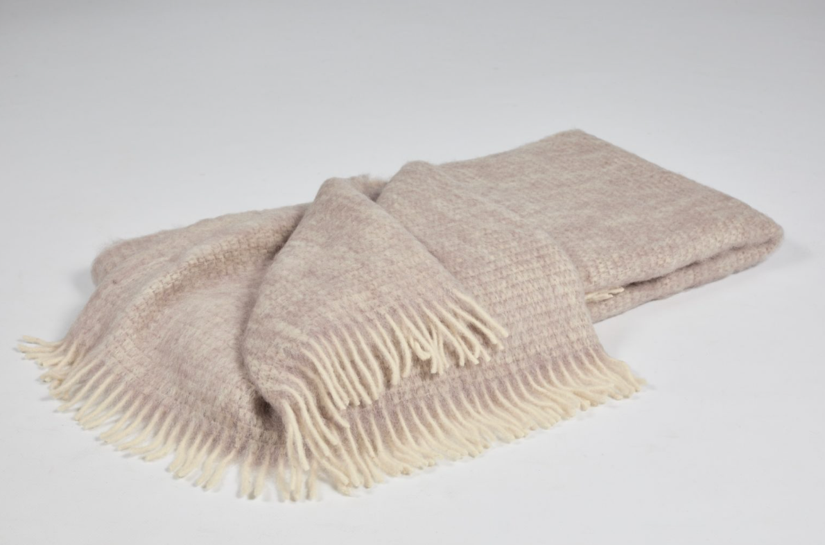 Détail des franges du plaid
