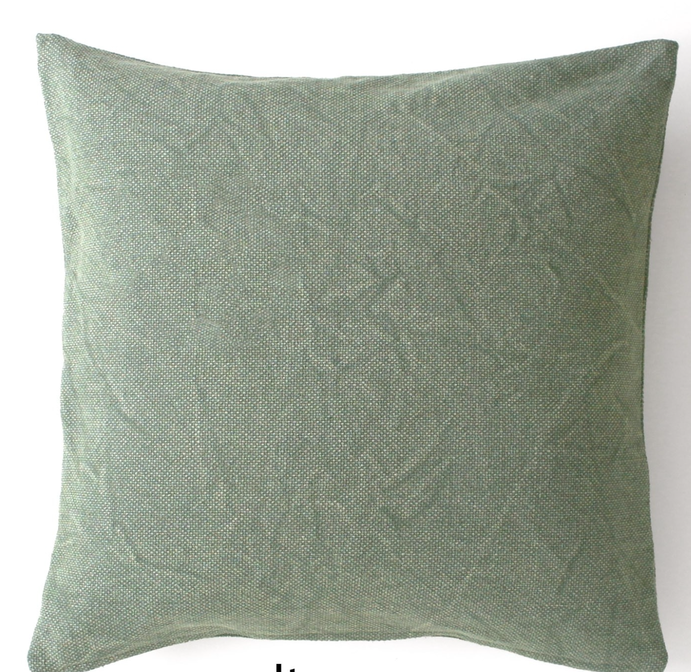 housse de coussin en coton stonewashed