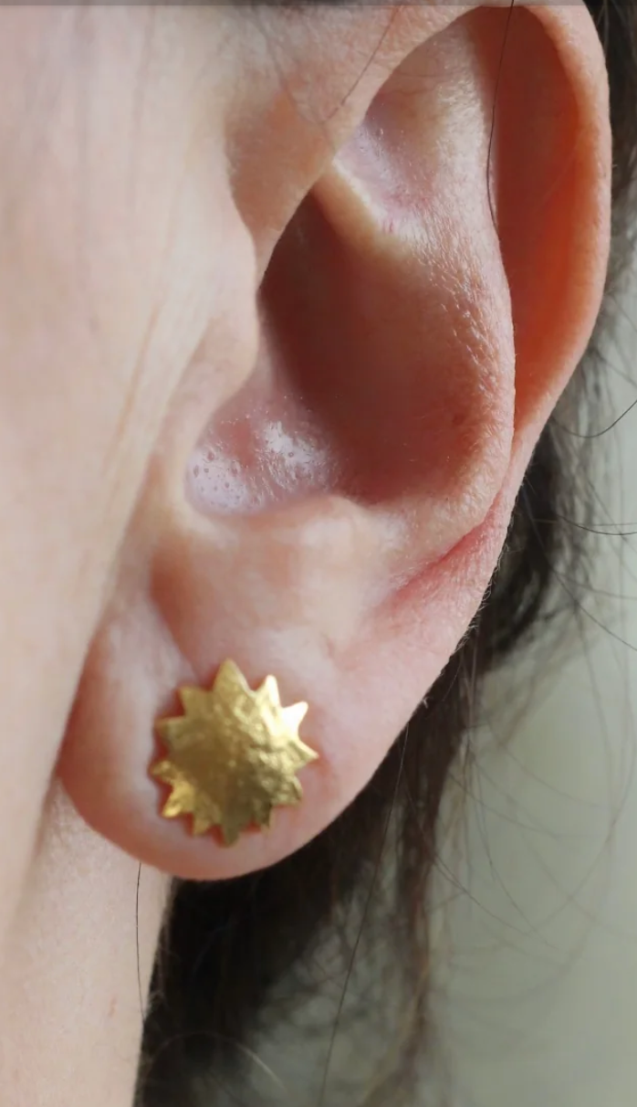 Boucles d'oreilles Cactus Étoilé – Laiton plaqué or 24k
