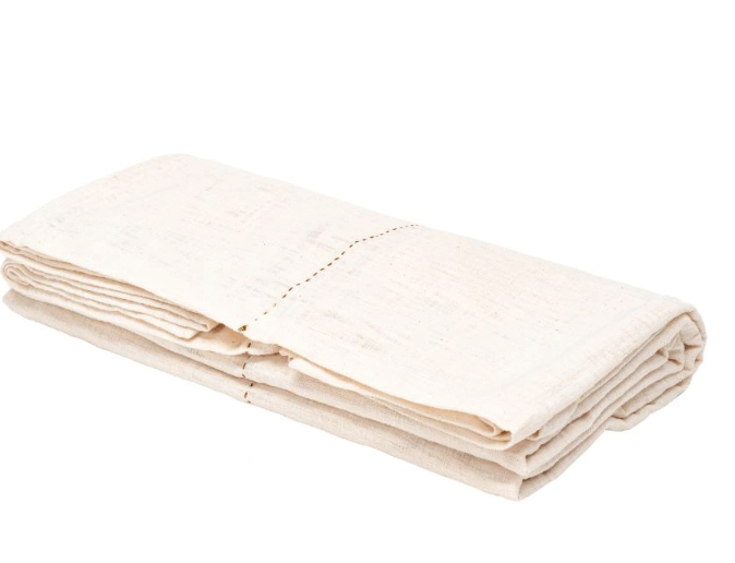 Nappe coton flammé et son fil lurex