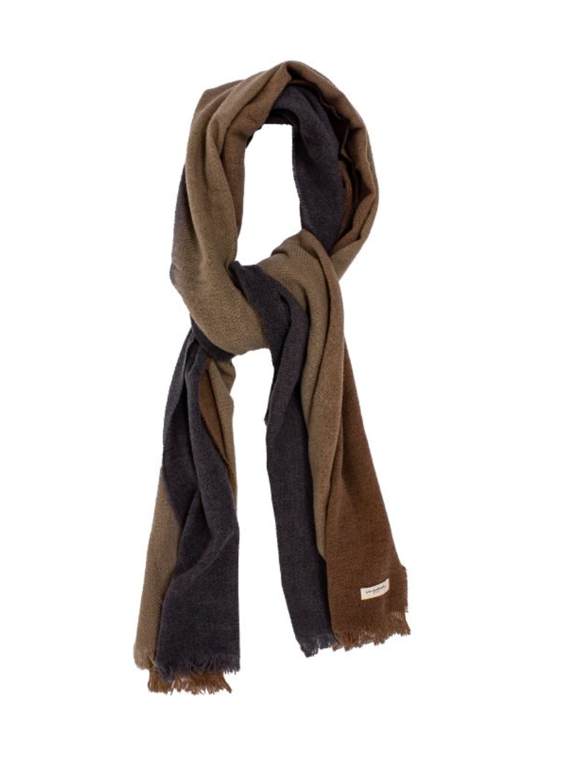 Écharpe Frangée Tie and Dye en Laine – MANILLE Jade & Écureuil