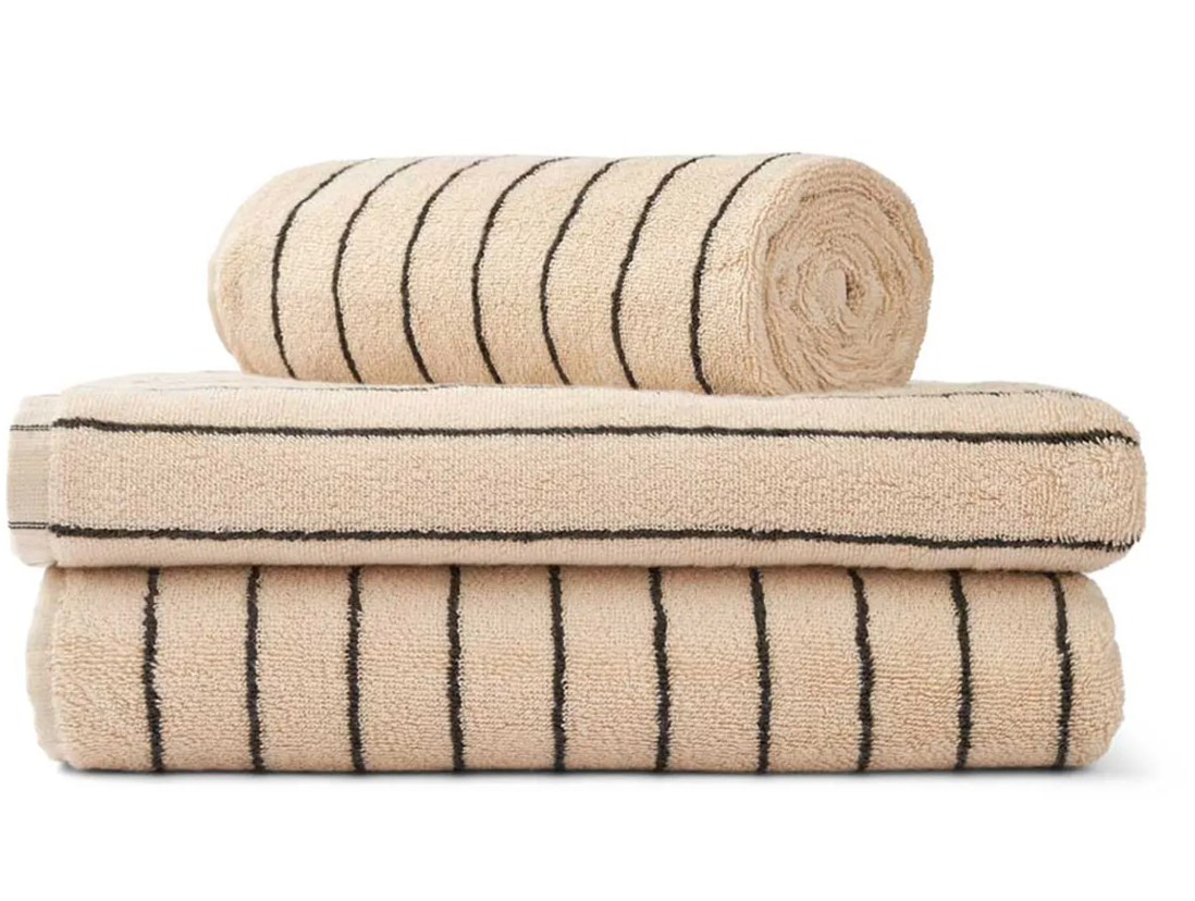 Serviette de bain en coton peigné