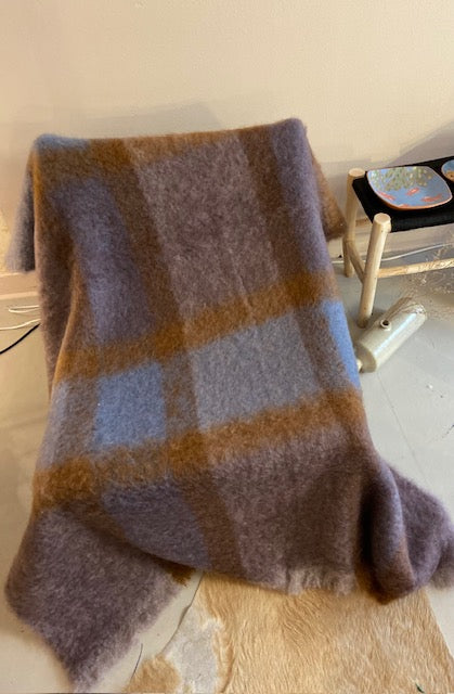 Plaid Mohair Bleu & Violet