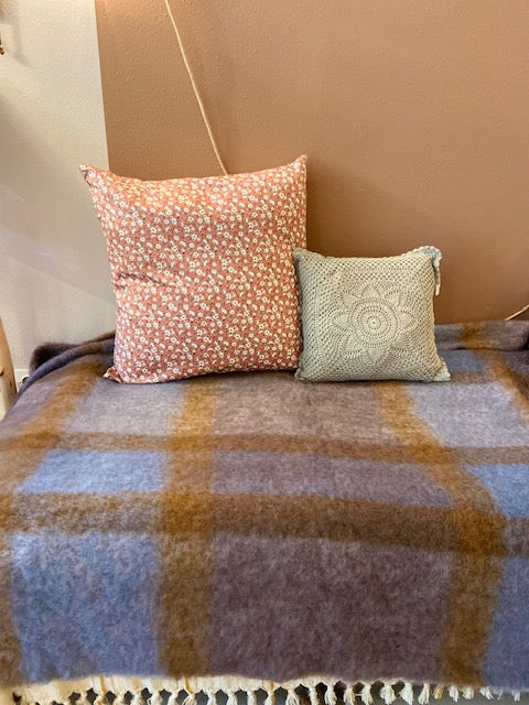 Plaid Mohair Bleu & Violet