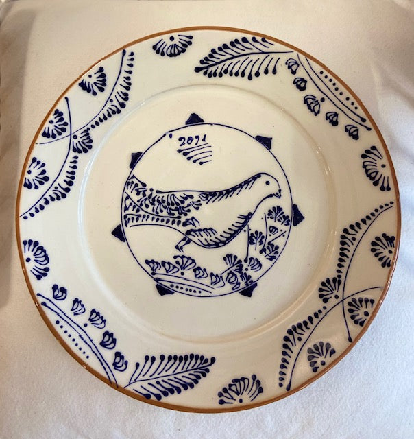 Assiettes grand taille blue bird