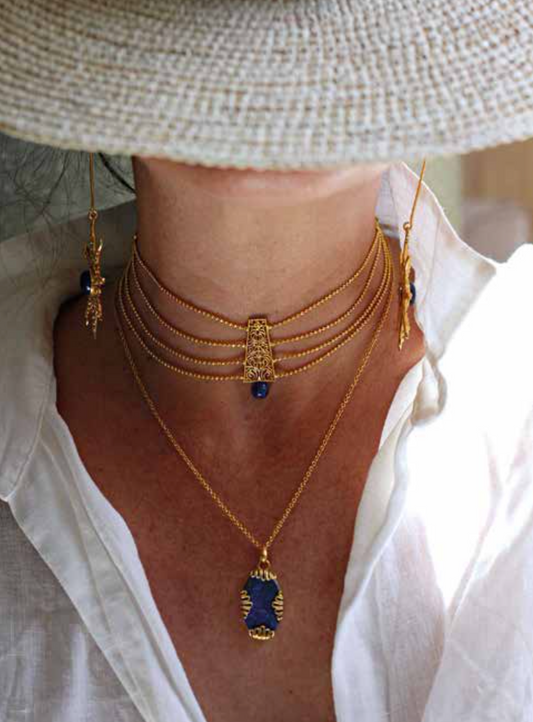 Collier Belle Époque - Lapis Lazuli