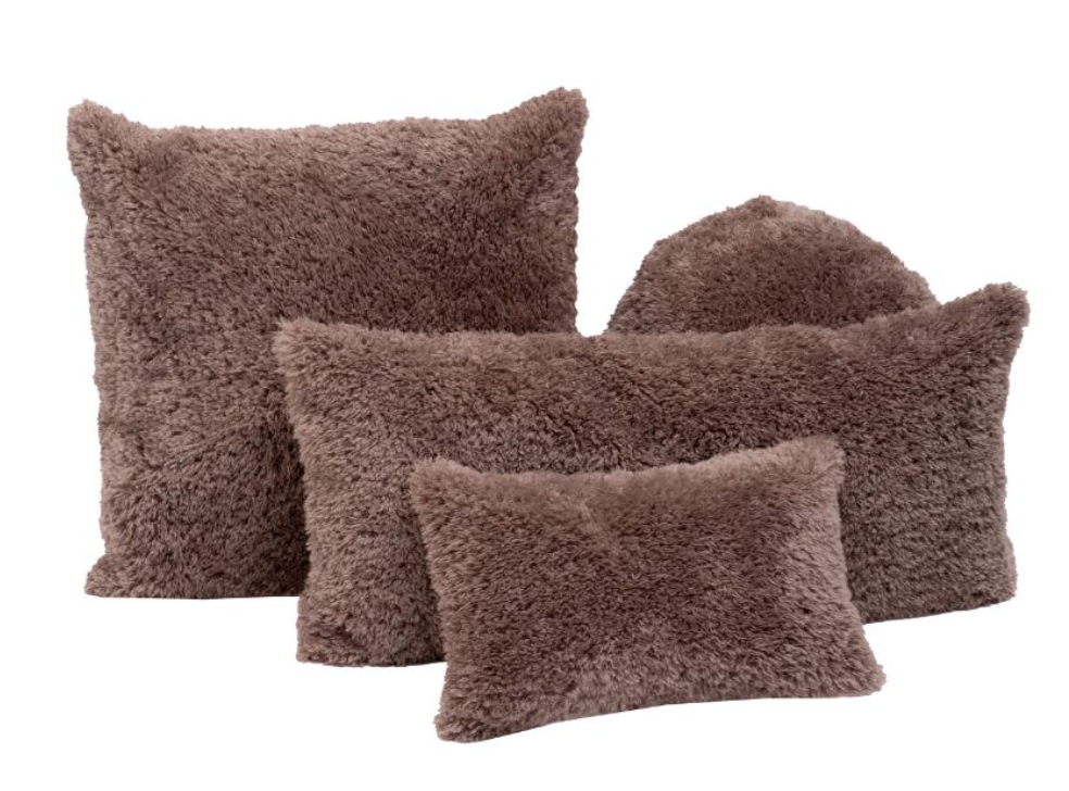 ensemble coussin fausse fourrure 
